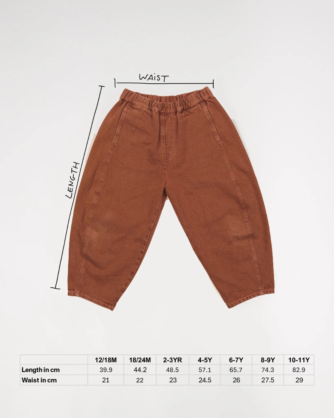 Studio Koter MANU Overdye牛仔繭型褲 BROWN 2Y~11Y