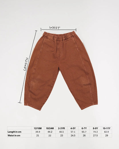 Studio Koter MANU Overdye牛仔繭型褲 BROWN 2Y~11Y