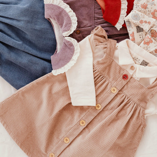 Les Petites Choses 100%純棉燈芯絨背心洋裝18M~3Y