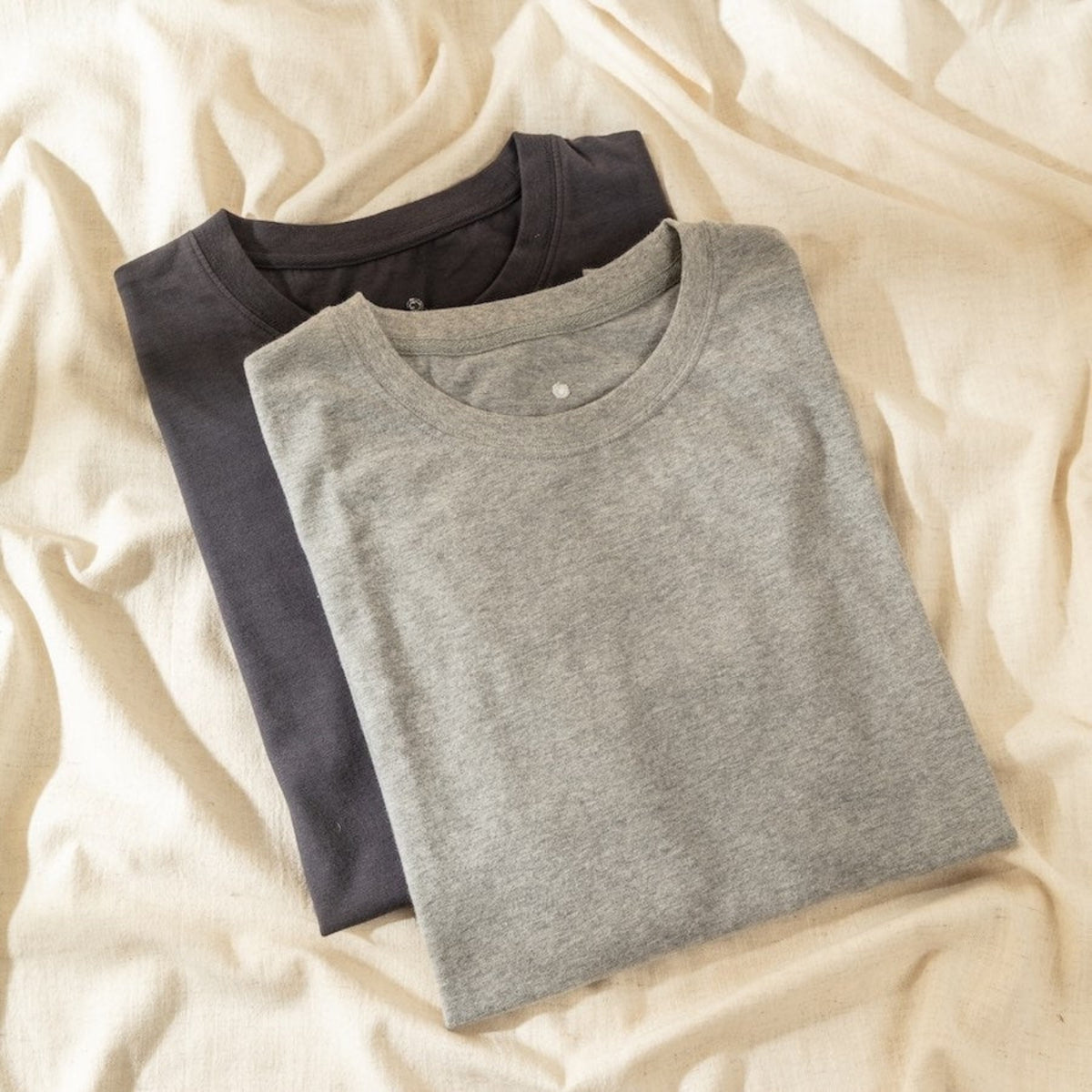 Orbasics 100%有機棉 大人款短袖 T-shirt - Grey Melange ❘ 現貨尺寸: S.M.L.XL