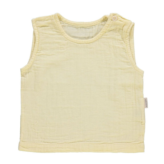 Poudre Organic 100%有機棉 CEYLAN 經典無袖背心 -  粉嫩亮黃  ❘ 現貨尺寸: 3Y~8Y