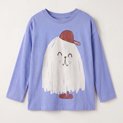 Lotiekids 100%有機棉小怪獸薄長袖 T-shirt ❘ 現貨尺寸：2Y~7Y