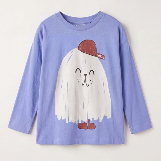 Lotiekids 100%有機棉小怪獸薄長袖 T-shirt ❘ 現貨尺寸：2Y~7Y