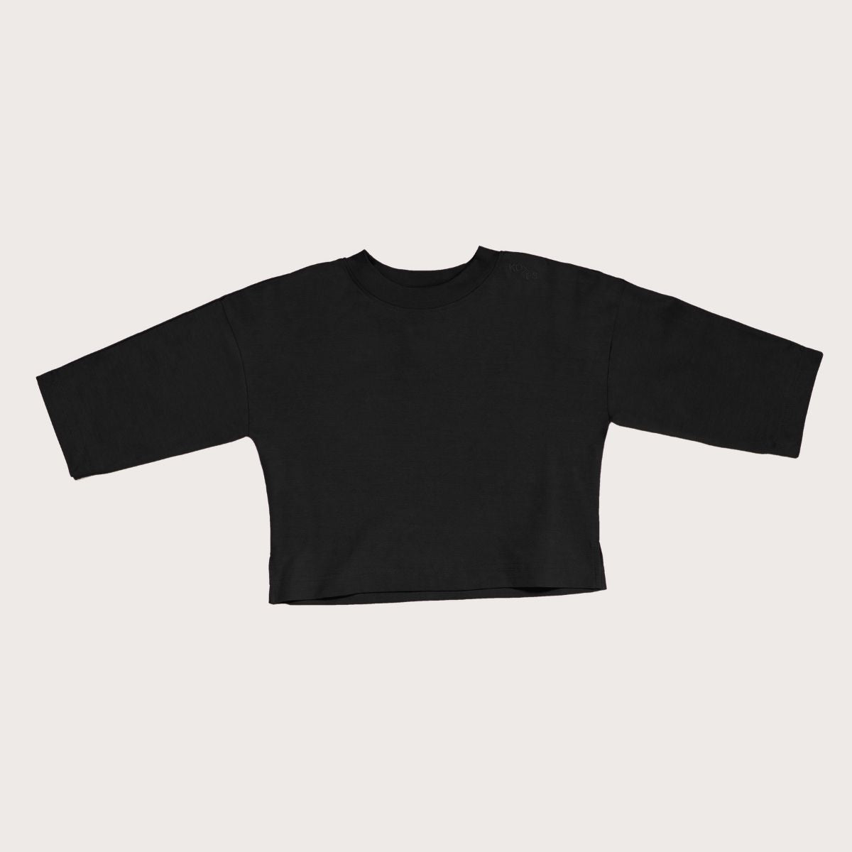 Studio Koter 100%有機棉 大人款 Rory 羅紋長袖上衣 - black  ❘ 現貨尺寸:  S