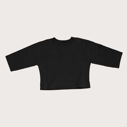 Studio Koter 100%有機棉 大人款 Rory 羅紋長袖上衣 - black  ❘ 現貨尺寸:  S