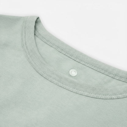 Orbasics 100%有機棉短袖 T-shirt - Aqua Grey ❘ 現貨尺寸: 2Y~12Y
