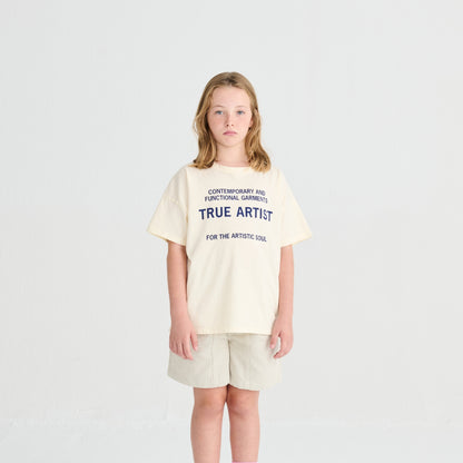 True Artist 100%有機棉  Cannoli Cream 短袖 T-shirt  ❘ 現貨尺寸: 4Y~13Y
