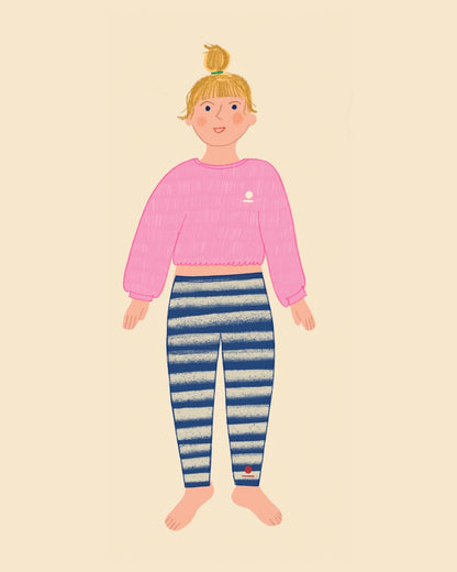 We are kids - 100%有機棉SWEAT KAIA 短版上衣-泡泡糖粉 4-5Y & 6-7Y