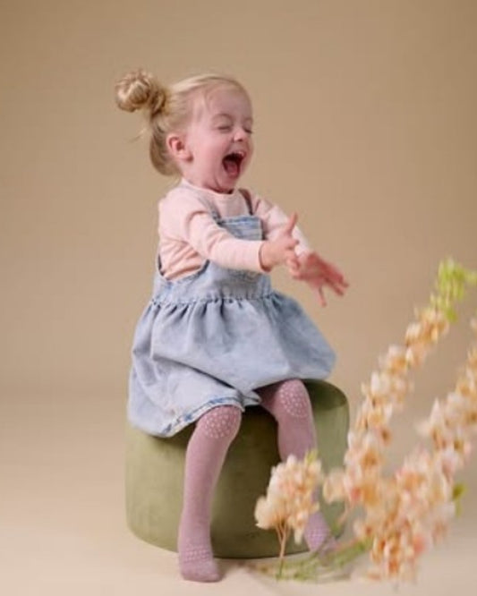 丹麥GoBabyGo 竹纖維爬行褲襪 - Lavender ❘ 現貨尺寸:  6-12M & 12-18M