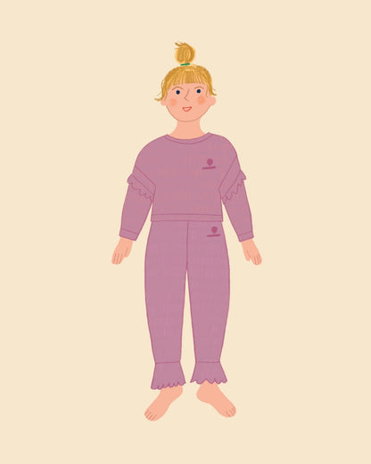 We are kids - 100%有機棉SWEAT GINGER Terry 復古玫瑰荷葉袖毛巾布上衣 4-5Y & 6-7Y