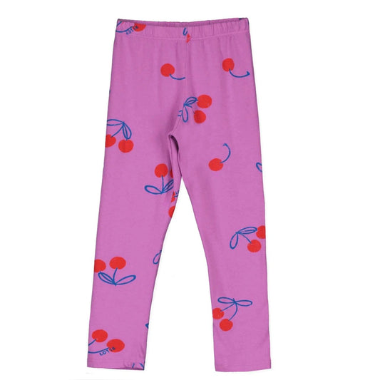 Lotiekids 有機棉貼身長褲 LEGGINGS - 小櫻桃 ❘ 現貨尺寸: 2Y~7Y
