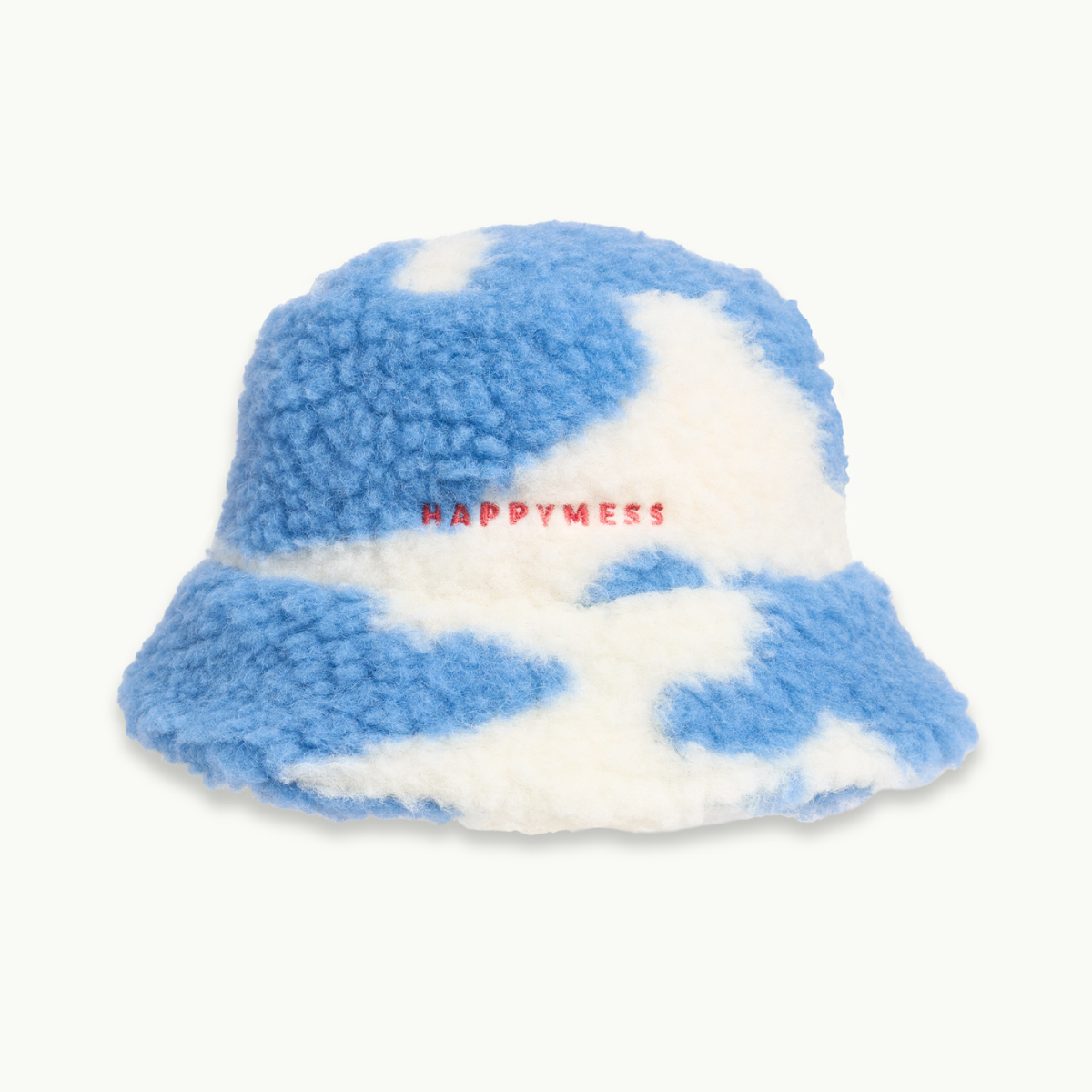 (預購) Happymess 100%美麗諾羊毛漁夫帽-  成人款 / blue cow ❘ 預購尺寸: S - 56 CM