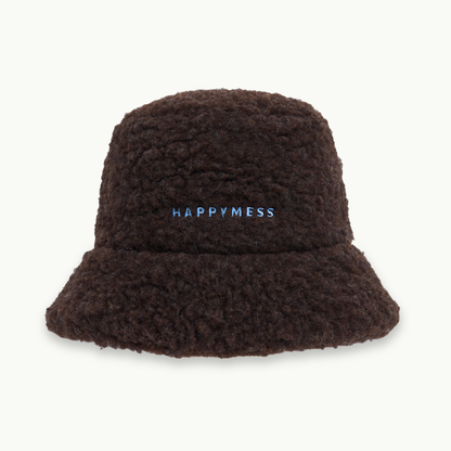 (預購) Happymess 100%美麗諾羊毛漁夫帽-  成人款 / chocolate brown ❘ 預購尺寸: S & M
