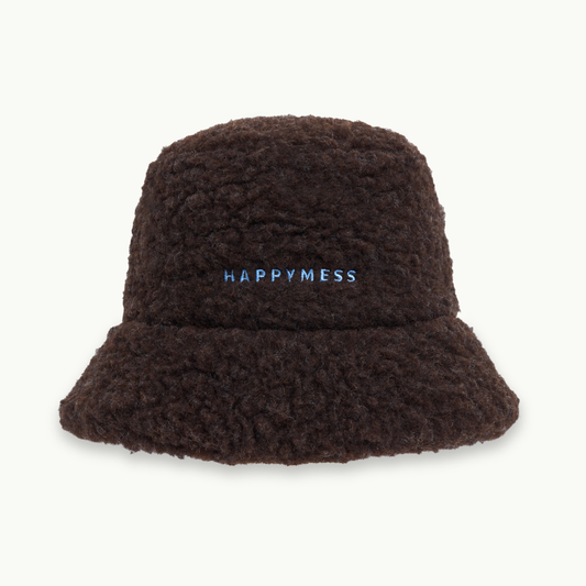 (預購) Happymess 100%美麗諾羊毛漁夫帽-  成人款 / chocolate brown ❘ 預購尺寸: S & M