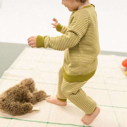 Bayiri 100%有機棉針織上衣 - Green Lazy Bug Sweater ❘ 現貨尺寸: 2Y~4Y