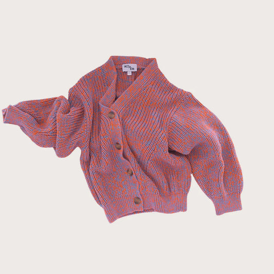 Studio Koter 100%有機棉 ELLIS 混色粗針織寬鬆開襟外套 大人款  ❘ 現貨尺寸: S / M / L