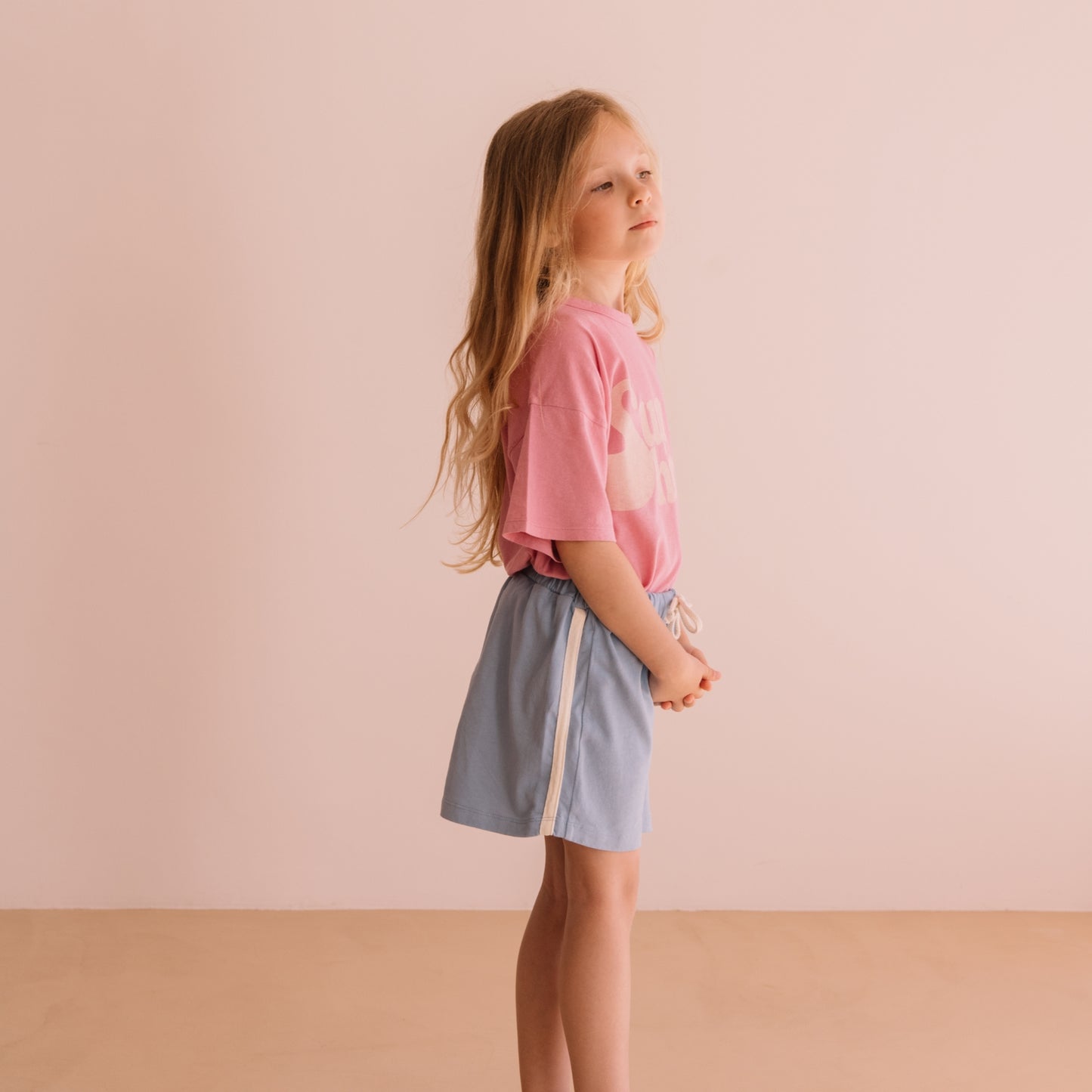 We are kids 100%有機棉短袖T-shirt PINK SUNSHINE  ❘ 現貨尺寸: 2Y~9Y