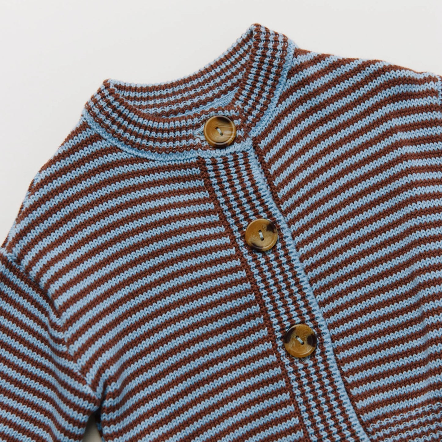 Claude&Co. 100%有機棉 Emil 條紋寬鬆針織外套 - Coco Sky  ❘ 現貨尺寸: 2Y~6Y