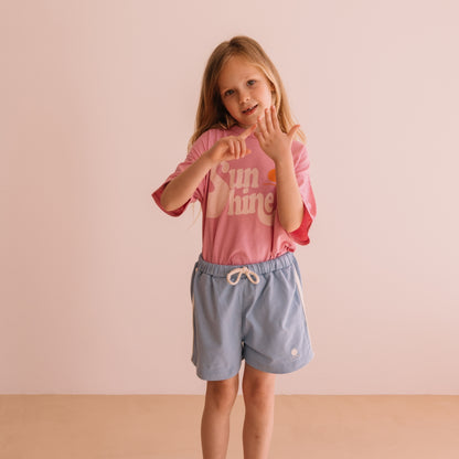 We are kids 100%有機棉短袖T-shirt PINK SUNSHINE  ❘ 現貨尺寸: 2Y~9Y