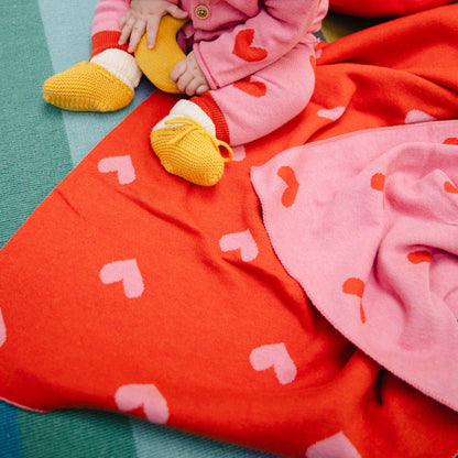 Bayiri 100%有機棉經典蓋毯 Pink Lovely