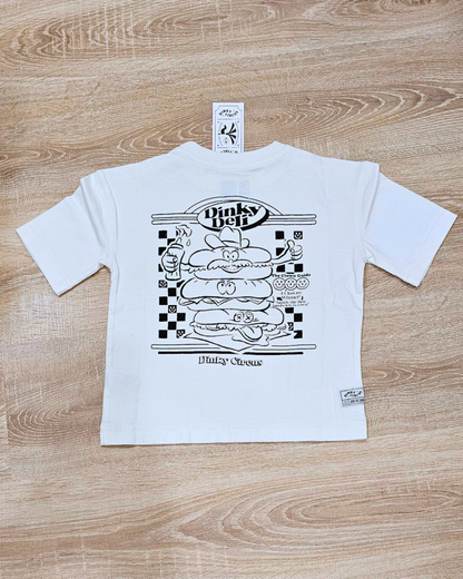 Dinky Circus 純棉米白色短袖T-shirt -DINKY DELI TEE (3Y~8Y)