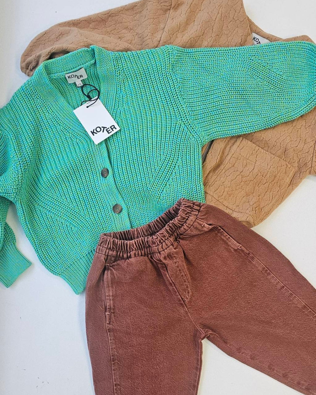 Studio Koter MANU Overdye牛仔繭型褲 BROWN 2Y~11Y