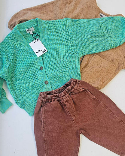 Studio Koter MANU Overdye牛仔繭型褲 BROWN 2Y~11Y