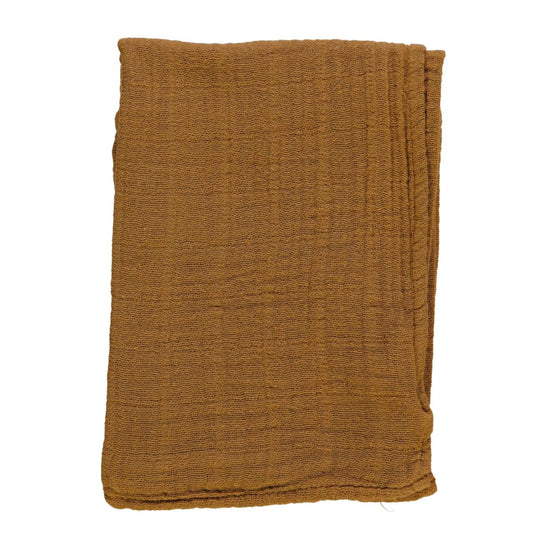 Poudre Organic 100% 有機棉雙層紗萬用小方巾 - 褐色  ❘ 尺寸: 60 x 60 cm