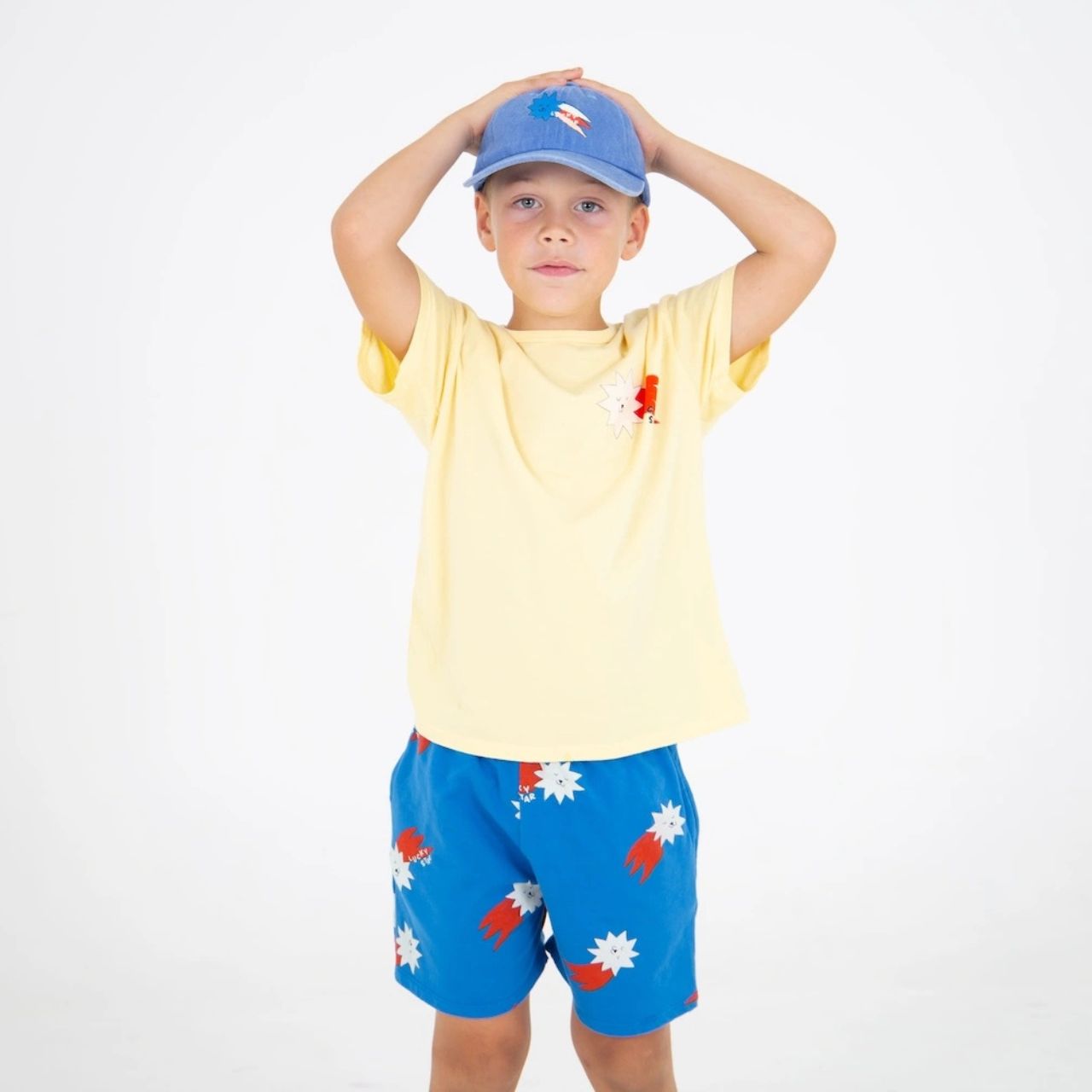 Lotiekids 有機棉 LUCKY STARS 百慕達短褲  ❘ 現貨尺寸:2-3Y & 4-5Y