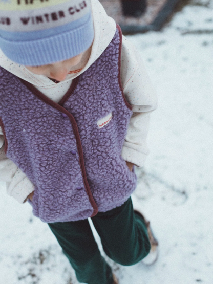 (預購) Happymess 100%美麗諾羊毛背心外套 - Kids in  lilac cloud (1Y~12Y)