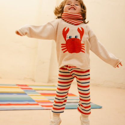 Bayiri 100%美麗諾羊毛上衣-Happy Crab  2Y~6Y