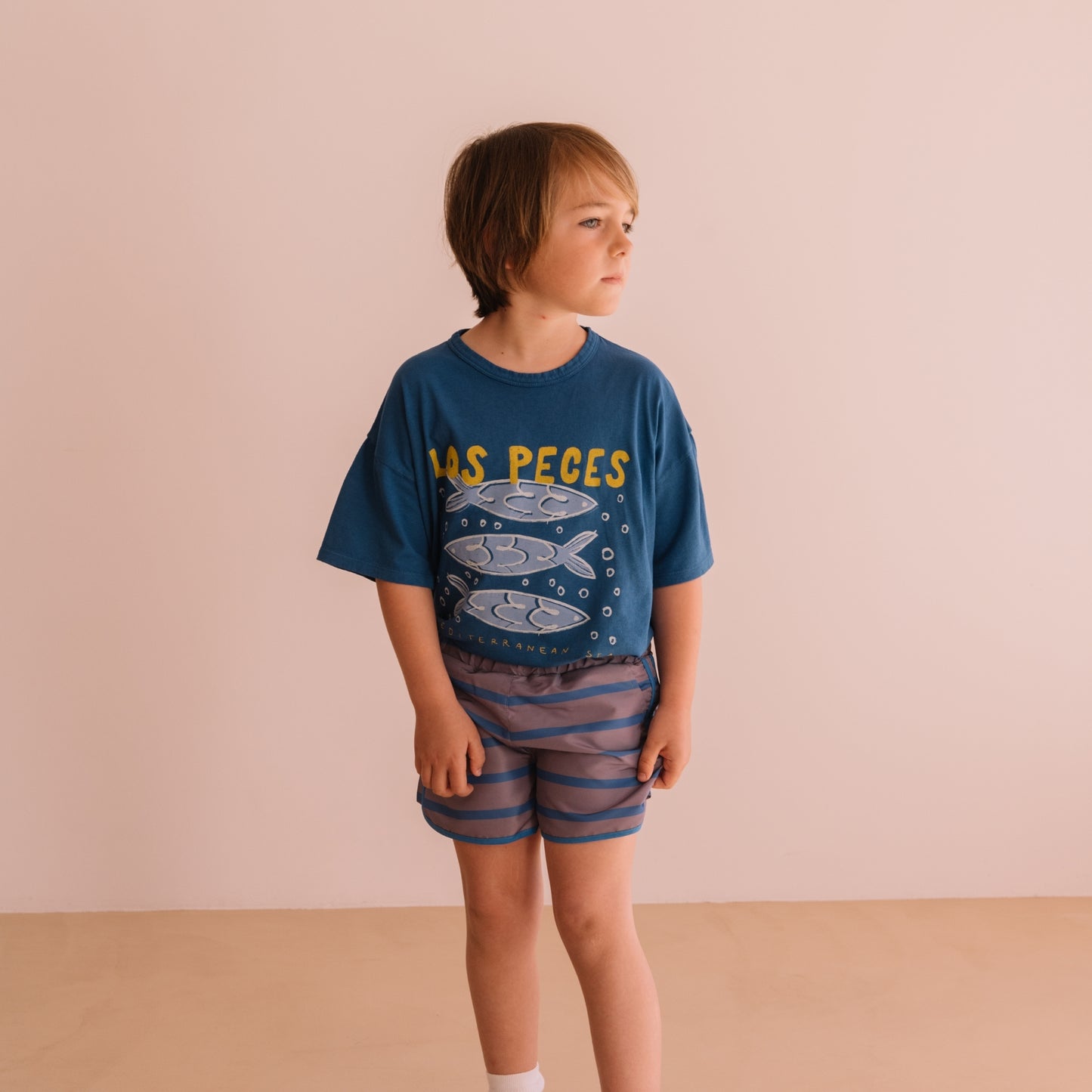 We are kids 100%有機棉復古條紋短褲 MARLOW QUIET STRIPES ❘ 現貨尺寸: 2Y~7Y