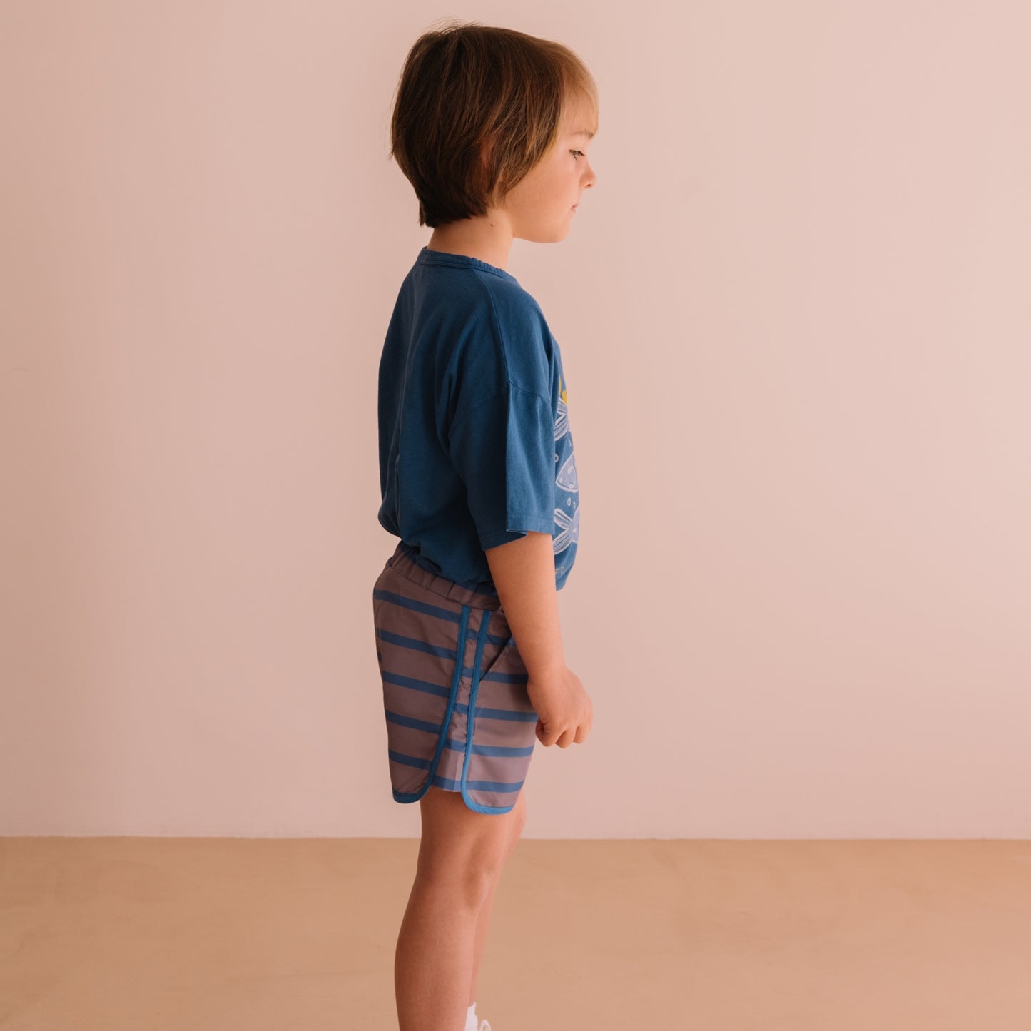 We are kids 100%有機棉復古條紋短褲 MARLOW QUIET STRIPES ❘ 現貨尺寸: 2Y~7Y