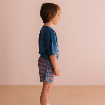 We are kids 100%有機棉復古條紋短褲 MARLOW QUIET STRIPES ❘ 現貨尺寸: 2Y~7Y