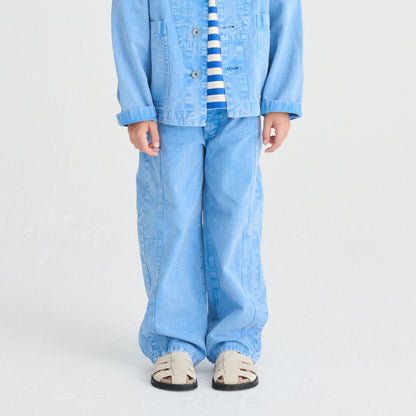 True Artist 100%純棉 Lichen Blue 長褲 ❘ 現貨尺寸: 4Y~9Y