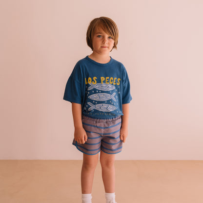 We are kids 100%有機棉復古條紋短褲 MARLOW QUIET STRIPES ❘ 現貨尺寸: 2Y~7Y
