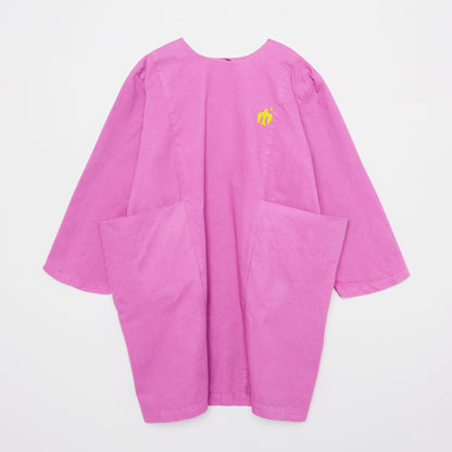 True Artist 100%純棉紫羅蘭繭形洋裝/長版上衣 4Y~9Y