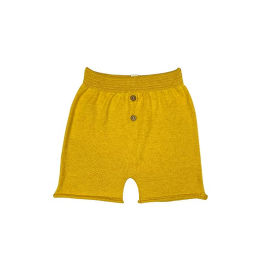 Bayiri 100%有機棉薄針織夏日短褲 - Yellow ❘ 現貨尺寸: 12M ~3Y