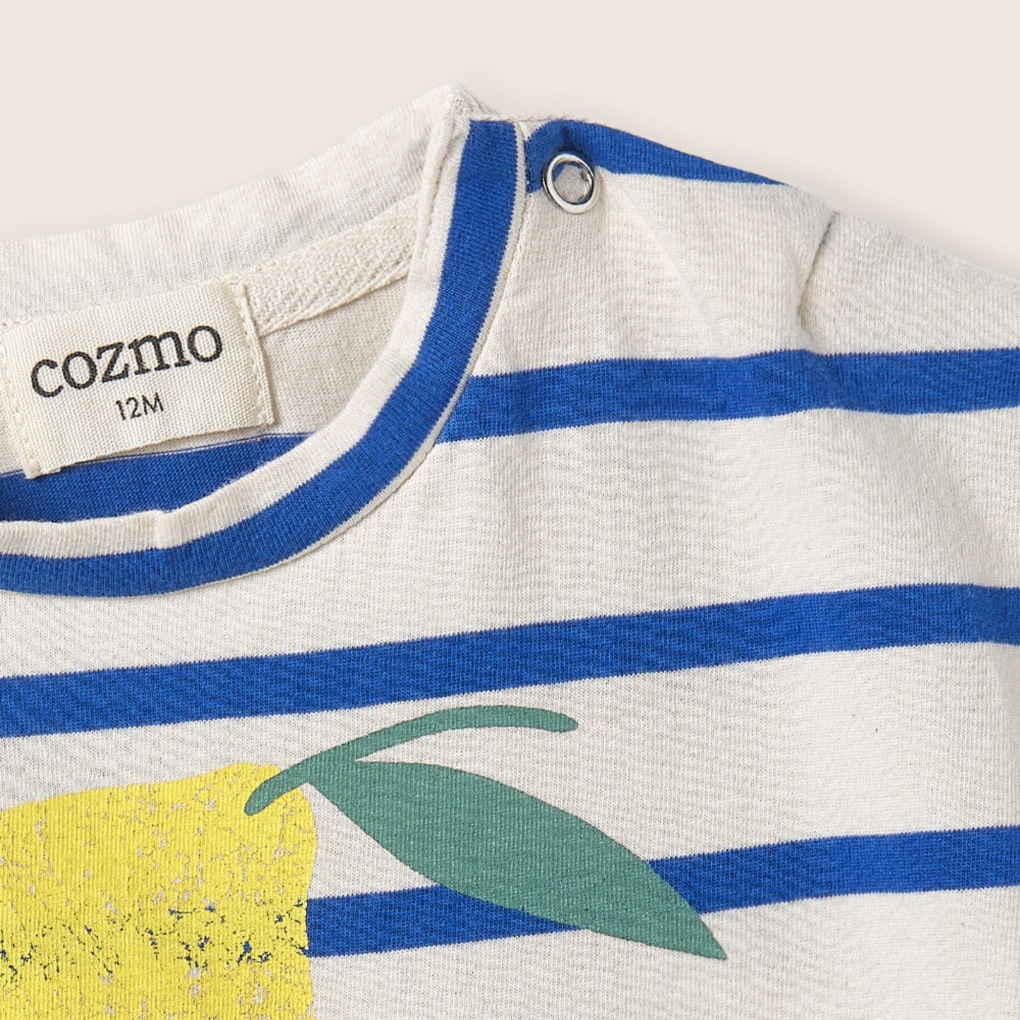 Cozmo 100%有機棉短袖條紋 t-shirt ❘ 現貨尺寸: 12M