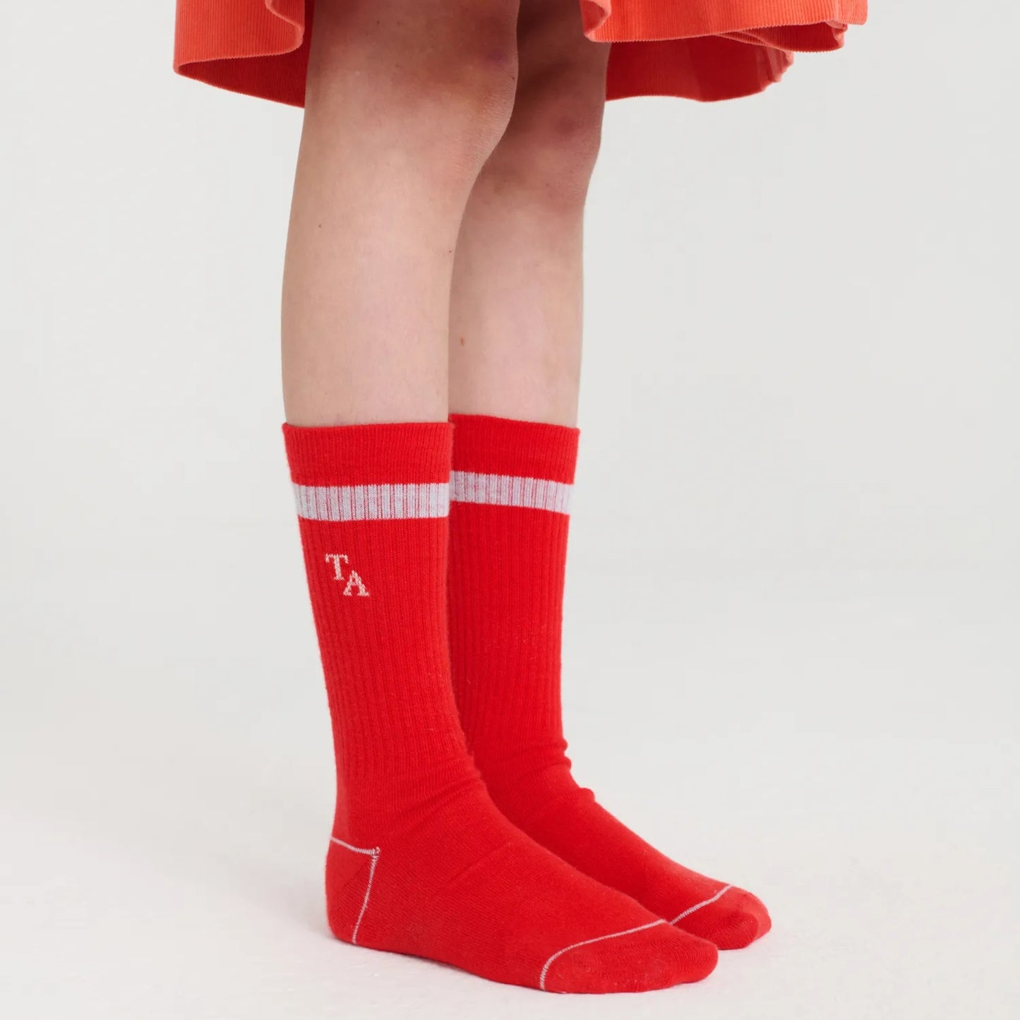 True Artist 中長襪  Red (尺寸 26-34)