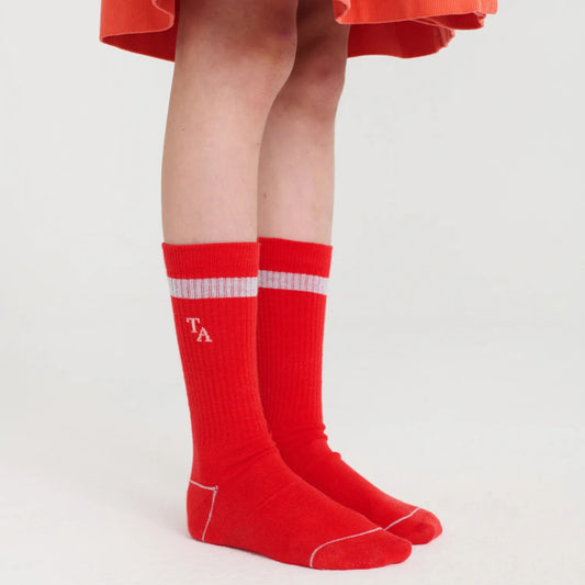 True Artist 中長襪  Red (尺寸 26-34)