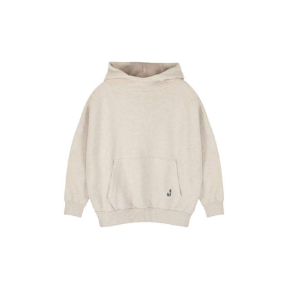 Jenest 100%有機棉連帽長袖上衣 - Beige Melange  ❘ 現貨尺寸: 3Y-8Y