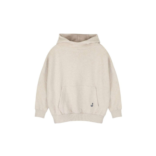 Jenest 100%有機棉連帽長袖上衣 - Beige Melange  ❘ 現貨尺寸: 3Y-8Y
