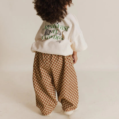 Claude & Co. 100%有機棉棋盤格紋長褲  2Y~6Y