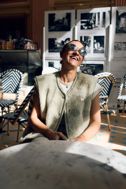 (預購) Happymess 100%美麗諾羊毛背心外套 - adult in polka dots (XS~XL)