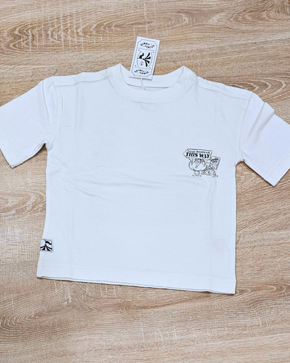 Dinky Circus 純棉米白色短袖T-shirt -DINKY DELI TEE (3Y~8Y)