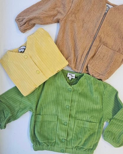 Studio Koter 100%有機棉SENNA燈芯絨外套 - Meadow Green 4Y~9Y
