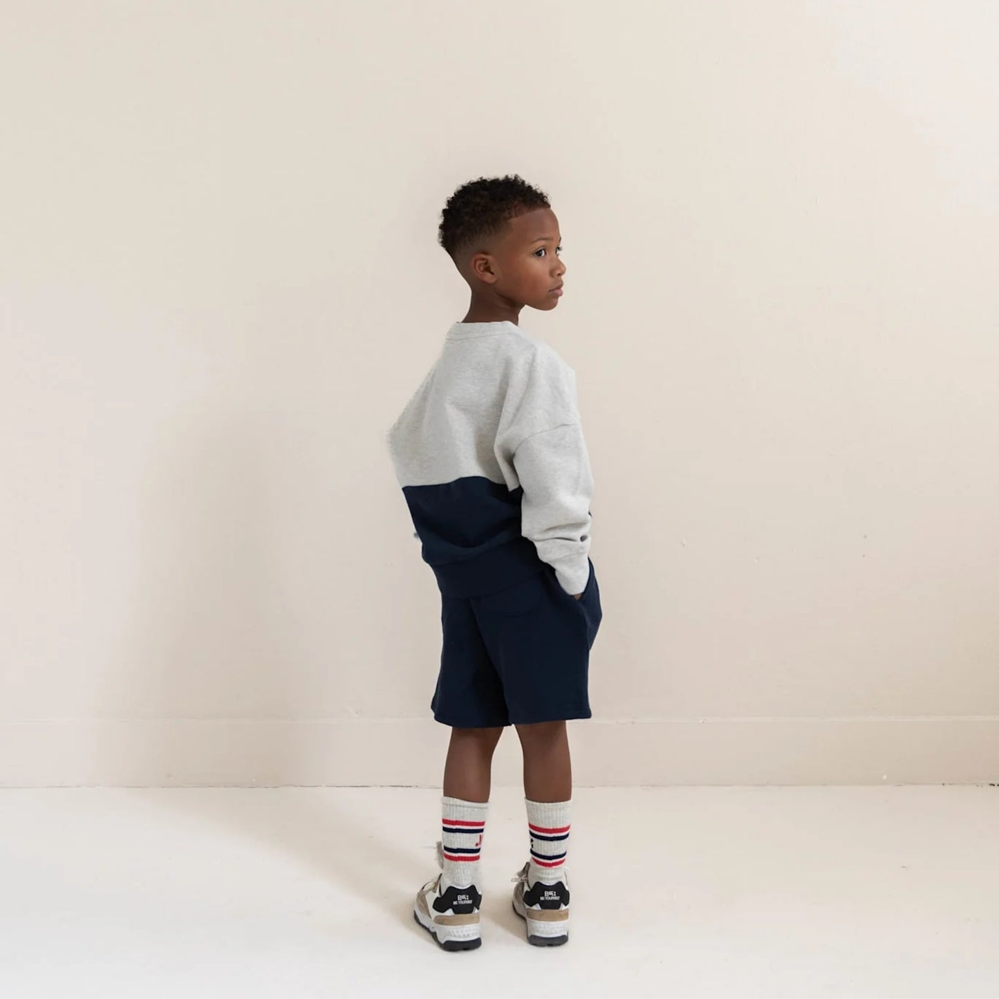 Jenest 100% 有機棉 XAVI 短褲 — Navy Blue  ❘ 現貨尺寸: 3Y~10Y