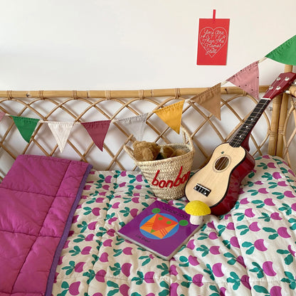 (現貨)Tiny Cosmo 100%純棉水洗棉被-Vegie 單人被