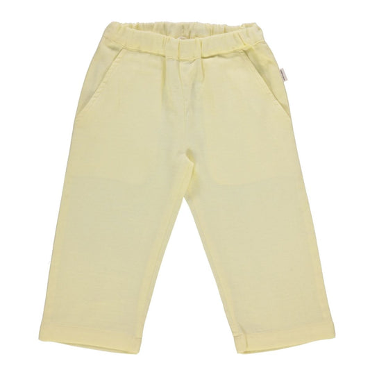 Poudre Organic 100%有機棉COING 經典雙層紗長褲 - 粉嫩亮黃 ❘ 現貨尺寸: 3Y~8Y